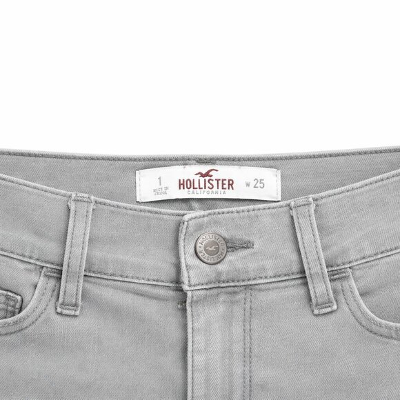 Hollister Light Gray Denim Shorts – Women’s W25 (Excellent Condition) - Picture 4 of 7